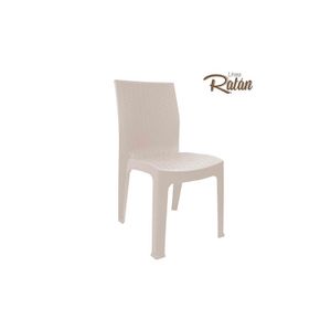Silla Ratan Corsa Sin Brazos Beige - PICA