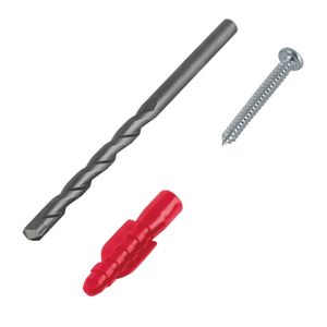 Kit de 20 taquetes 1/4" con pijas #8 y 1 broca 1/4" - FIERO