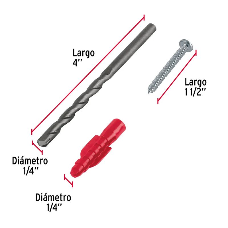 Taco-Con-Tornillo-Broca-Set20