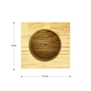 Taco D/Madera Individual 7.5Cmx7.5Cmx8Cm - AGLOMERADOS COTOPAXI