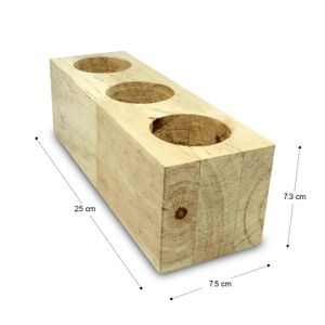 Taco D/Madera Triple 7.5Cmx7.5Cmx24Cm - AGLOMERADOS COTOPAXI