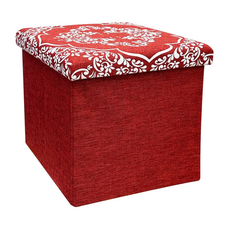 Pouffe-de-almacenamiento-cuadrado-con-diseño-ELEGANTE-de-TELA-de-LINO-de-38-x-38-x-38-cm-ya-desplegado.-Resiste-136-kg