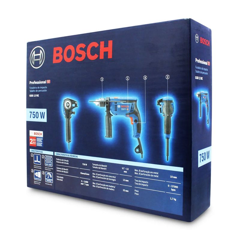 Taladro Percutor Bosch 1/2 750W - 976432