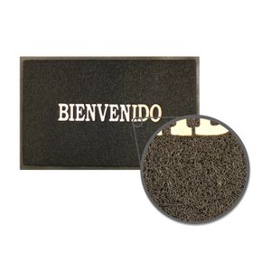 Tapete D/Entrada Bienvenido Negro 50X80C - CASTER