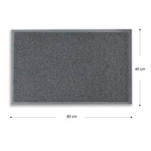 Tapete D/Entrada T/Musgo Llano Gris 40X60Cm - CASTER