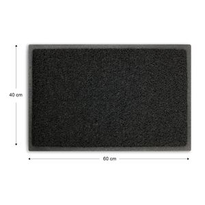 Tapete D/Entrada T/Musgo Llano Negro 40X60Cm - CASTER