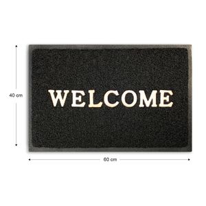 Tapete Entrada T/Musgo Bienvenido Negro 40X60C - CASTER