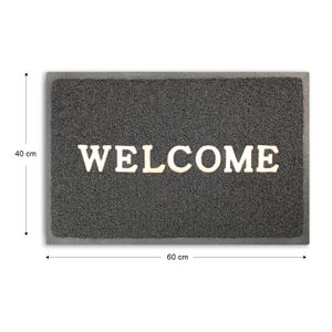 Tapete Entrada T/Musgo Welcom Gris 40X60C - CASTER