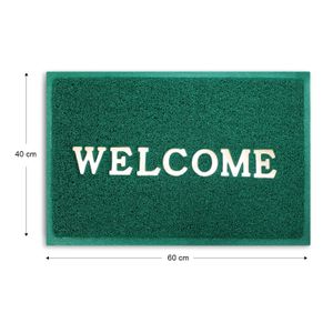 Tapete Entrada T/Musgo Welcome Verde 40X60C - CASTER