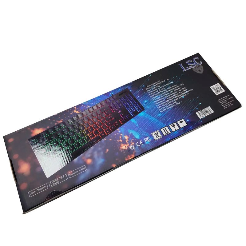 Teclado-Usb-Gaming-Negro-Lsc