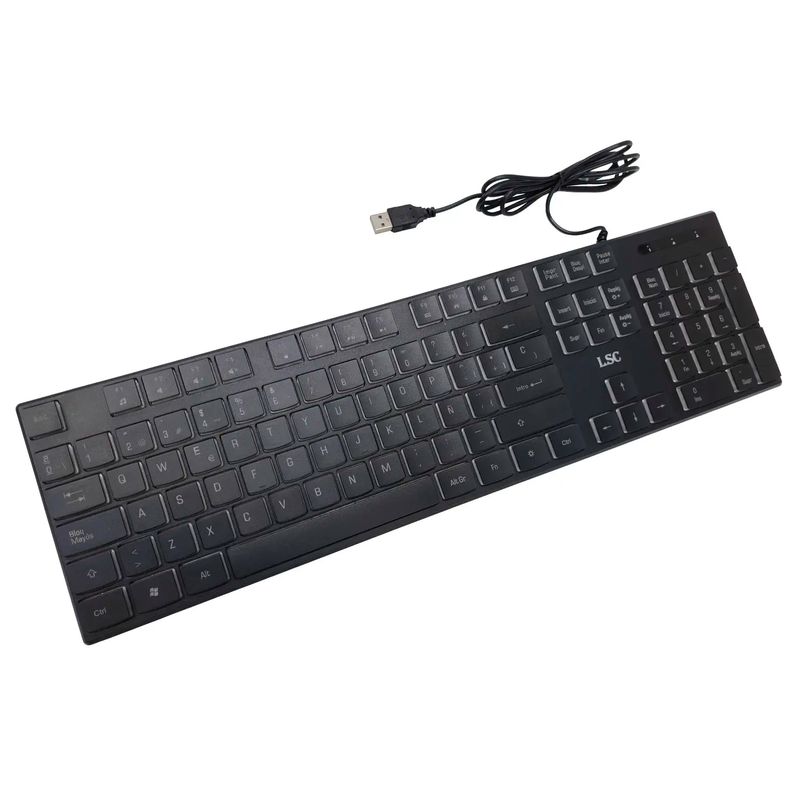 Teclado-Usb-Gaming-Negro-Lsc