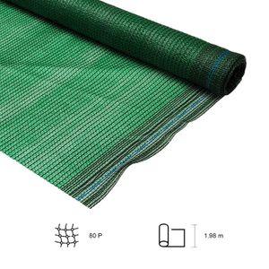 Tela Sombra 80P Verde C/M Ancho 1.98Mt Precio por cada metro - WRT