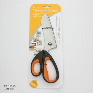 Tijera Para Cocina 9.25P Negro/Naranja - FENGPASS