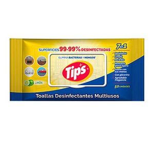 Toallas Desinfectantes Multi Limon 50X12 - TIPS