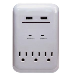 Toma 3 Tomas 2 Usb 3,4Amp Con Soporte - POWER ZONE