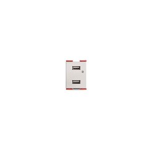 Toma Usb Doble 36Mm Blanco Plura Veto - VETO