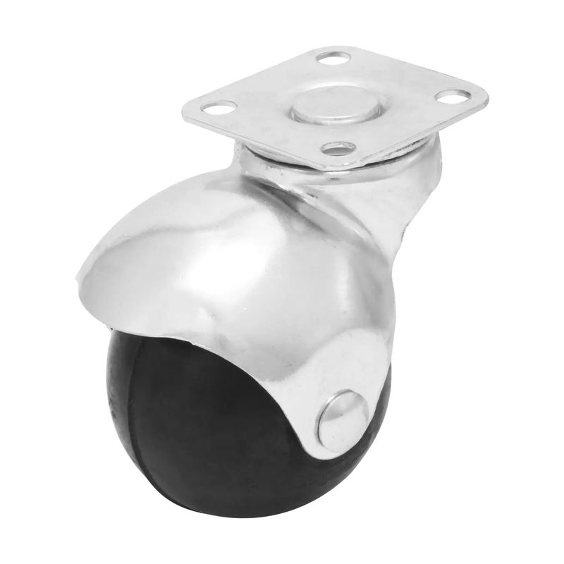 Garrucha-de-2-pulgadas-con-llanta-esferica-de-caucho-macizo-y-plataforma-360º.-CARGA-LIVIANA-de-25-kg.