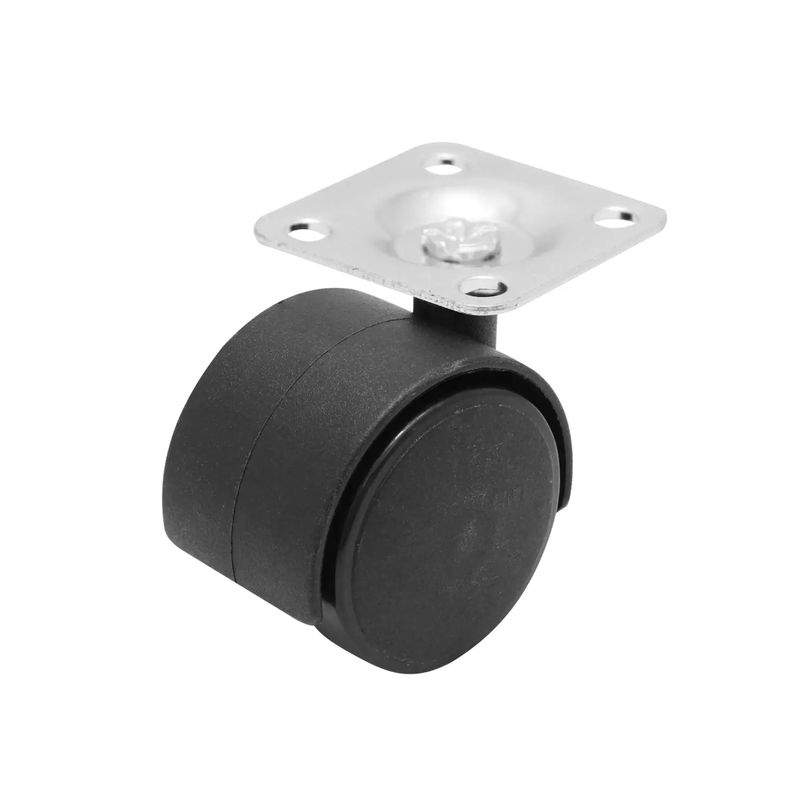 Garrucha-de-1-1-2-pulgada-con-2-llantas-de-nylon-rigido-y-plataforma-360º.-CARGA-LIVIANA-de-25-kg.