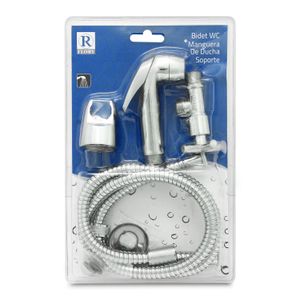 Ducha de mano para bidet que incluye: pistola higiénica, manguera, soporte, embellecedor y llave angular. - FLORY