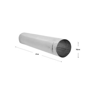 Tubo para ducto de ventilación de 10.6 cm de diámetro x 61 cm; fabricado totalmente en ALUMINIO RÍGIDO. - DEFLECTO