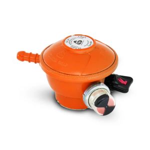 Regulador de GAS de baja presión metálico de uso DOMÉSTICO de 3kg/h con indicador de nivel de gas. - RECA