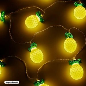 Juego de luces decorativas plásticas de 1.2 metros con diseño similar a MINI PIÑAS REDONDAS de luz LED cálida. - ORGILL