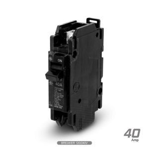 Breaker sobrepuesto modelo THQC-140WL de 1 polo de 40Amp de 120V a 240V. Ideal para caja térmica. - GENERAL ELECTRIC