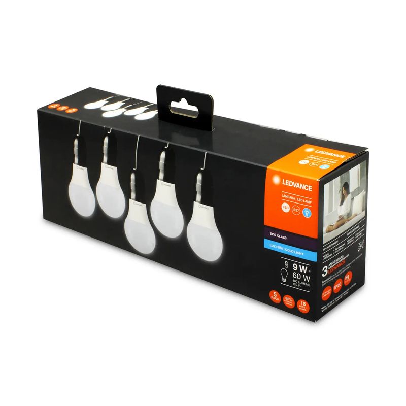Pack-de-focos-LED-con-base-E27.-CARACTERISTICAS--9W-Luz-blanca-de-dia-800-lumens-vida-util-15.000-horas--pack-x-5