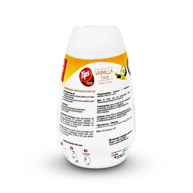Ambientador-tipo-cono-con-gel-a-base-de-aceites-naturales-de-agradable-aroma-a-VAINILLA-Y-COCO--170-gr