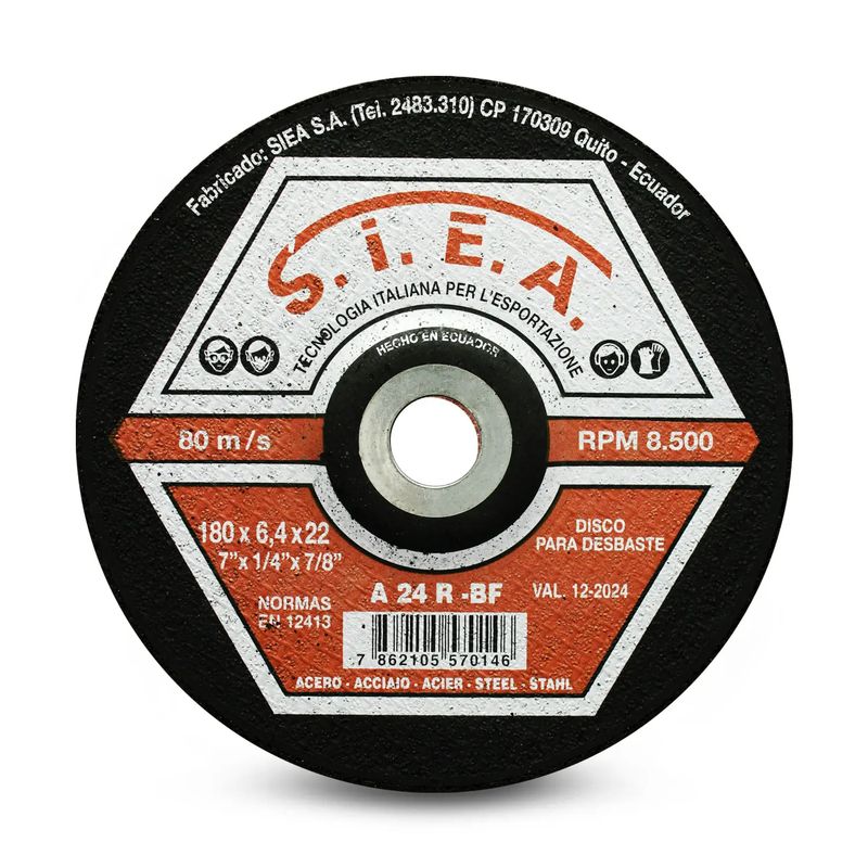 DIsco-de-desbaste-de-7-pulgadas-o-18-cm-x-0.6-cm-de-grosor-y-eje-deprimido-de-2.3-cm.-Soporta-8.500-RPM.