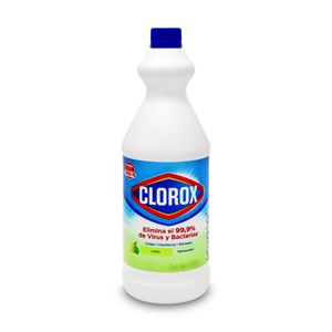 Cloro líquido triple acción que limpia, desinfecta y blanquea la ropa, dejando un agradable aroma a LIMÓN; 1 lt - CLOROX