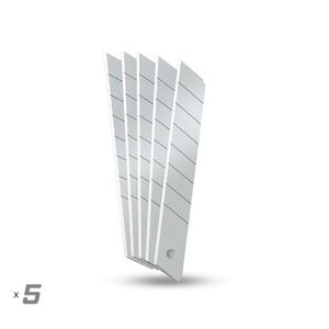 Set de cuchillas de 8.5 x 0.9 cm para repuesto; a base de acero alto en carbono de alta resistencia; pack x 5 - VULCAN