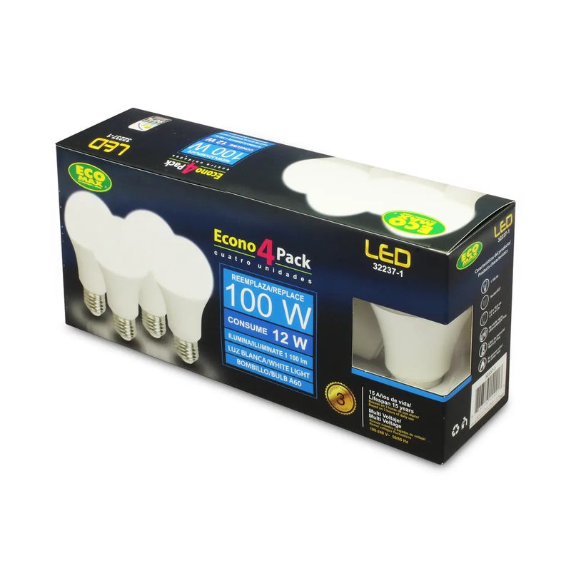 Pack-de-focos-LED-CARACTERISTICAS--base-E27-12W-Luz-blanca-de-dia-1100-lumens-vida-util-15.000-horas--pack-x-4