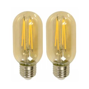 Foco LED tipo bombilla VINTAGE. CARACTERÍSTICAS: Consumo 6W luz amarilla, 600 lm, vida útil 15.000 horas; pack x 2 - ECO MAX