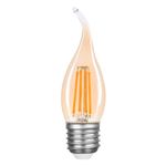 Foco-LED-tipo-vela-VINTAGE-y-base-E27.-CARACTERISTICAS--4W-Luz-amarilla-350-lumens-vida-util-15.000-horas.