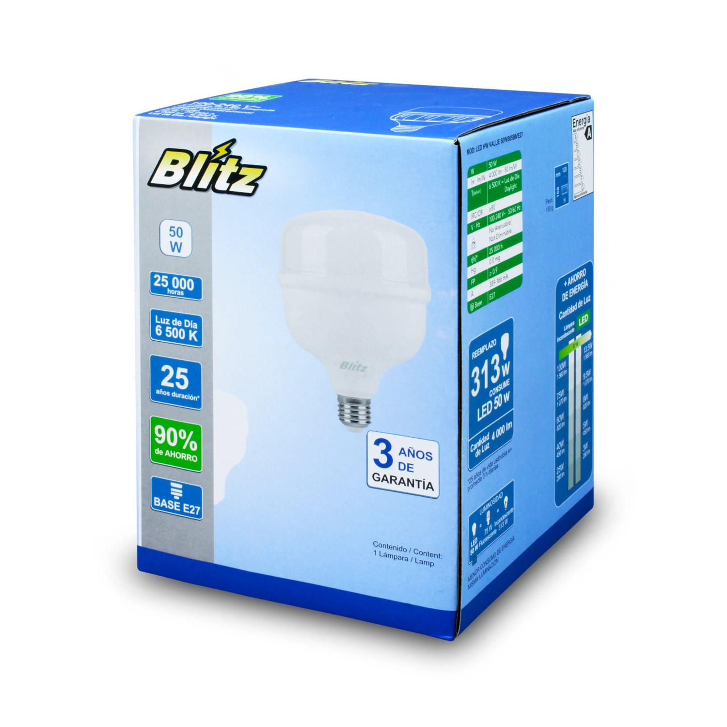 Bombillo Led Alta Potencia 50W (E27)- Luz Fría  Lumen Concept │ Tienda  Virtual de Iluminación