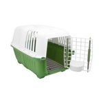 Transportador-para-mascotas-con-ventilas-soporte-de-piso-y-puerta-plastica-con-bebedero.-Ideal-para-razas-pequeñas.