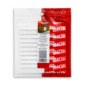 Rejilla de ventilación CUADRADA de 15 x 15 cm con estructura de aluminio de 1 vía para reingreso de aire. - BRINOX