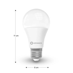 Pack de focos LED con base E27. CARACTERÍSTICAS: 9W, Luz blanca de día, 800 lúmens, vida útil 15.000 horas; pack x 6 - LEDVANCE