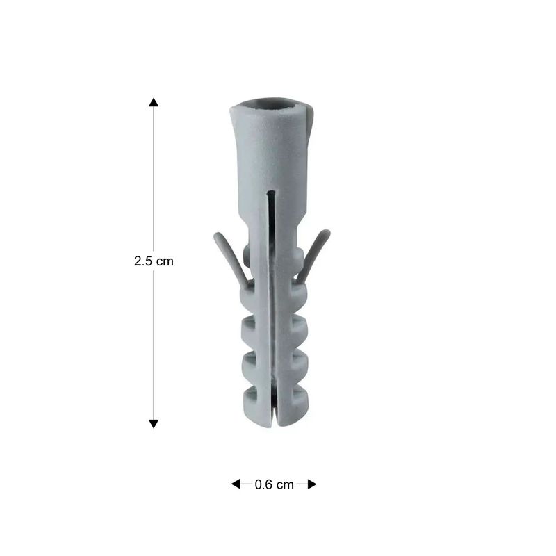 Tornillo-con-taco-de-fijacion-con-medidas--Tornillo-de-2.7-x-0.6-cm-y-Taco-plastico-de-2.5-x-0.6-cm--pack-x-100