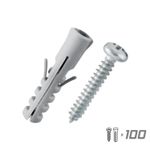 Tornillo-con-taco-de-fijacion-con-medidas--Tornillo-de-2.7-x-0.6-cm-y-Taco-plastico-de-2.5-x-0.6-cm--pack-x-100
