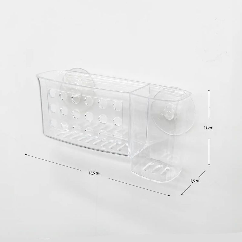 Organizador-de-baño-plastico-de-5.5-x-8-x-16.4-cm--con-orificios-de-ventilacion-y-anclaje-mediante-ventosas.