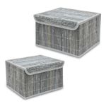 Set-de-cajas-organizadoras-tipo-baul-con-estructura-a-base-de-fibras-de-madera-apliques-de-tela-y-velcro--pack-x-2