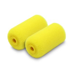 Mini rodillo de repuesto de 6 x 3.5 cm fabricado en espuma para aplicaciones de acabados y decorados; pack x 2 - FOAM PRO