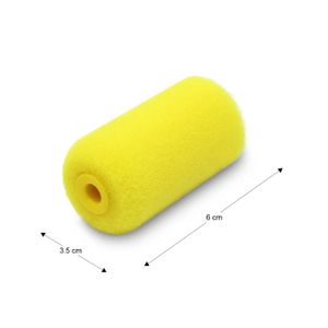 Mini rodillo de repuesto de 6 x 3.5 cm fabricado en espuma para aplicaciones de acabados y decorados; pack x 2 - FOAM PRO