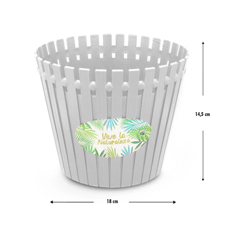 Macetero-plastico-pequeño--1-de-18-cm-de-diametro-y-1.5-litros-de-capacidad--tipo-tablillas-de-madera