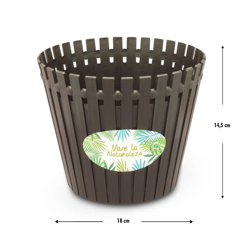 Macetero-plastico-pequeño--1-de-18-cm-de-diametro-y-1.5-litros-de-capacidad--tipo-tablillas-de-madera
