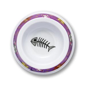 Plato para gato pequeño color blanco, fabricado en polipropileno rígido resistente a golpes - TINYS