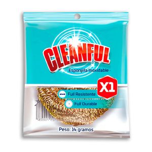 Estropajo metálico en espiral para la limpieza de ollas, quemadores, parrillas y barbacoas - CLEANFUL