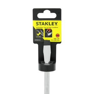 Desarmador plano plano de 8" x 3/8". Mango ergonómico de PVC - STANLEY